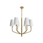 Suspendu à LED Dainolite Eleanor ELN-286C-AGB-790 360W 6-Lumières Blanc