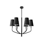 Suspendu à LED Dainolite Eleanor ELN-286C-MB-697 360W 6-Lumières Noir