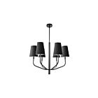 Suspendu à LED Dainolite Eleanor ELN-286C-MB-697 360W 6-Lumières Noir