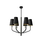 Suspendu à LED Dainolite Eleanor ELN-286C-MB-698 360W 6-Lumières Noir