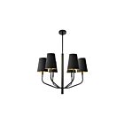 Suspendu à LED Dainolite Eleanor ELN-286C-MB-698 360W 6-Lumières Noir
