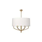 Suspendu à LED Dainolite Eleanor ELN-306C-AGB-790 360W 6-Lumières Blanc