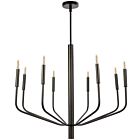Chandelier 1-Tier Dainolite ELN-328C-MB Eleanor 8-Lumières 480W Noir mat
