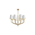 Suspendu à LED Dainolite Eleanor ELN-368C-AGB-692 480W 8-Lumières Blanc