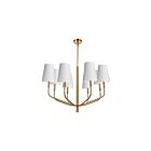 Suspendu à LED Dainolite Eleanor ELN-368C-AGB-790 480W 8-Lumières Blanc