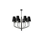 Suspendu à LED Dainolite Eleanor ELN-368C-MB-697 480W 8-Lumières Noir