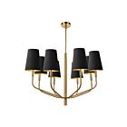 Suspendu à LED Dainolite Eleanor ELN-368C-MB-698 480W 8-Lumières Noir