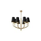 Suspendu à LED Dainolite Eleanor ELN-368C-MB-698 480W 8-Lumières Noir