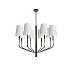 Suspendu à LED Dainolite Eleanor ELN-368C-MB-790 480W 8-Lumières Blanc