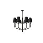 Suspendu à LED Dainolite Eleanor ELN-368C-MB-797 480W 8-Lumières Noir