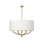 Lustre incandescent à 1 étage Dainolite Eleanor ELN-388C-AGB-790 480W 8 lumières blanc