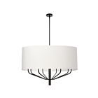 Lustre incandescent à 1 étage Dainolite Eleanor ELN-388C-MB-790 480W 8 lumières blanc