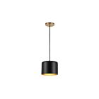Suspendu incandescent Dainolite Emilia EMI-81P-AGB-MB 1-lumière 60W noir mat