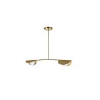 Suspendu Dainolite EMM-342HP-AGB Emma 2-Lumières Laiton vieilli 50W