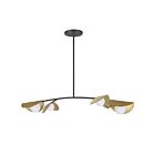 Suspendu Dainolite EMM-414HP-MB-AGB Emma 4-Lumières Noir 100W