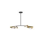 Suspendu Dainolite EMM-414HP-MB-AGB Emma 4-Lumières Noir 100W