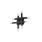 Applique murale LED Dainolite Francesca FCS-1432W-MB 8-lumières 32W noir mat