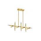 Chandelier horizontal LED Dainolite Francesca FCS-4064HC-AGB 16-lumières 64W laiton vieilli