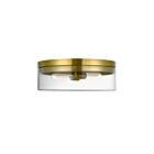 Dainolite FNA-142FH-AGB-CLR Fiona 2-Lumières 120W Laiton vieilli LED Plafonnier encastré