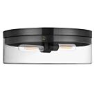 Dainolite FNA-142FH-MB-CLR Fiona 2-Lumières 120W Noir mat LED Plafonnier encastré