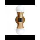 Applique murale incandescente Dainolite Fortuna FOR-72W-AGB-MB 2-lumières 120W laiton vieilli