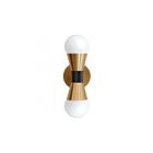 Applique murale incandescente Dainolite Fortuna FOR-72W-AGB-MB 2-lumières 120W laiton vieilli