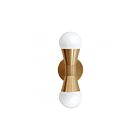 Applique murale incandescente Dainolite Fortuna FOR-72W-AGB 2-lumières 120W laiton vieilli