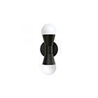 Applique murale incandescente Dainolite Fortuna FOR-72W-MB 2-lumières 120W noir mat