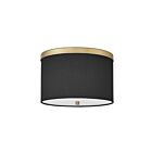 Dainolite FRD-122FH-AGB-BK Frederica 2-Lumières 120W Noir LED Plafonnier encastré