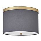 Dainolite FRD-122FH-AGB-GRY Frederica 2-Lumières 120W Gris LED Plafonnier encastré