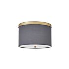 Dainolite FRD-122FH-AGB-GRY Frederica 2-Lumières 120W Gris LED Plafonnier encastré
