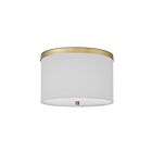 Dainolite FRD-122FH-AGB-WH Frederica 2-Lumières 120W Blanc LED Plafonnier encastré