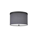 Dainolite FRD-122FH-MB-GRY Frederica 2-Lumières 120W Gris LED Plafonnier encastré