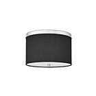 Dainolite FRD-122FH-PC-BK Frederica 2-Lumières 120W Noir LED Plafonnier encastré