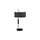 Lampe de table à LED Dainolite FTG-261T-MB-AGB-BK Fitzgerald 1-Lumière Laiton vieilli 100W