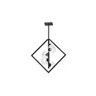 Suspendu halogène Dainolite Glasgow GLA-215P-MB-CLR 125W 5 lumières noir mat