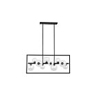 Suspendu horizontal halogène Dainolite Glasgow GLA-3310HP-MB-CLR 250W 10 lumières noir mat