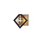 Applique murale DEL Dainolite GLA-91W-MB-VB séries Glasglow 1-lumière Noir Mat/Bronze Vintage 25w