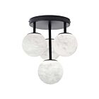 Dainolite GVA-94FH-MB Giovanna 4-Lumières 100W Albâtre et noir mat LED Plafonnier encastré
