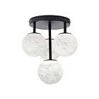Dainolite GVA-94FH-MB Giovanna 4-Lumières 100W Albâtre et noir mat LED Plafonnier encastré