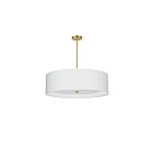 Suspendu Dainolite HEL-304P-AGB-WH Helena 4-Lumières Laiton vieilli 240W