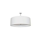 Suspendu tambour LED Dainolite HEL-304P-PC-WH Helena 4-Lumières 240W Chrome poli