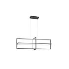 Chandelier horizontal LED Dainolite Hildegard HIL-4255LEDHC-MB 1-lumière 55W noir mat