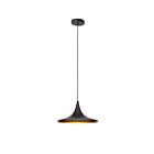 Suspendu cordon DEL Dainolite HKI-141P-BK séries Helsinki 1-lumière Noir mat 60w
