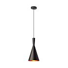 Suspendu cordon DEL Dainolite HKI-81P-BK séries Helsinki 1-lumière Noir mat 60w