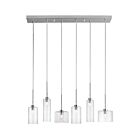 Suspendu LED Horizontal Dainolite IC-286P-PC séries Industrial Chic 6-lumières Chrome poli 240w