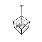 Suspendu tige DEL Dainolite KAP-196P-PC-MB séries Kappa 6-lumières Chrome poli 360w