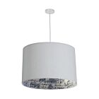 Suspendu tambour LED Dainolite KAT-241P-WH-AMOUR séries Kate 3-lumières Blanc mat 100w