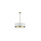 Suspendu tambour LED Dainolite LAR-204LP-AGB Larkin 4-Lumières 300W Laiton vieilli