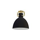 Plafonnier semi encastré LED Dainolite LBY-151SF-MB-AGB Liberty 1-Lumière Noir mat 100W
